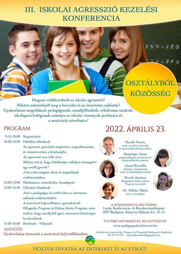 Iskolai agresszió kezelési konferencia 2022